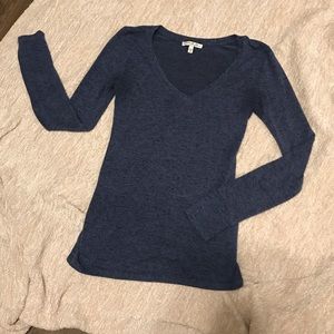 Express One Eleven Blue Knit Top